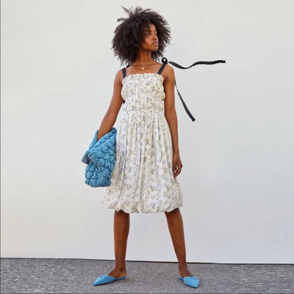 H&M x Brock collection white floral dress